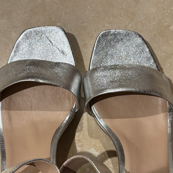 NWOB 27 EDIT NATURALIZER Jaselle Platform- Metallic Leather Silver, size 7.5M - Picture 10 of 15
